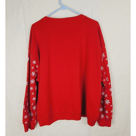 Disney Mickey Mouse red light up Santa sweatshirt Size 3XL Holiday Party Fangear - Picture 2 of 7